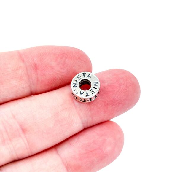Vintage CHAM Sterling Silver 925 Granddaughter Multilingual Spacer Bead - Picture 1 of 9
